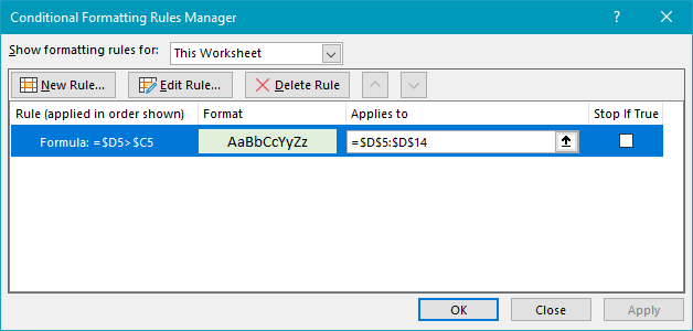 Excel Conditional Formatting Based On Another Column Not Blank